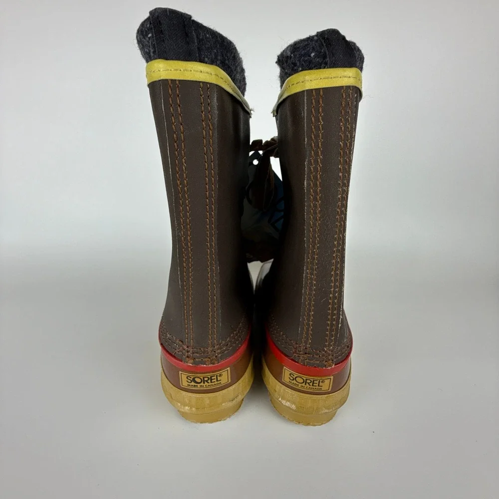 Vintage‎ Sorel Kaufman Winter Snow Boots Mens Size 7 Brown 850 New Insulated